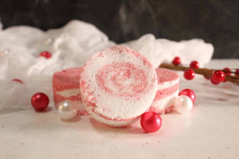 DIY Candy Cane Bath Bombs for the Coziest Christmas Baths