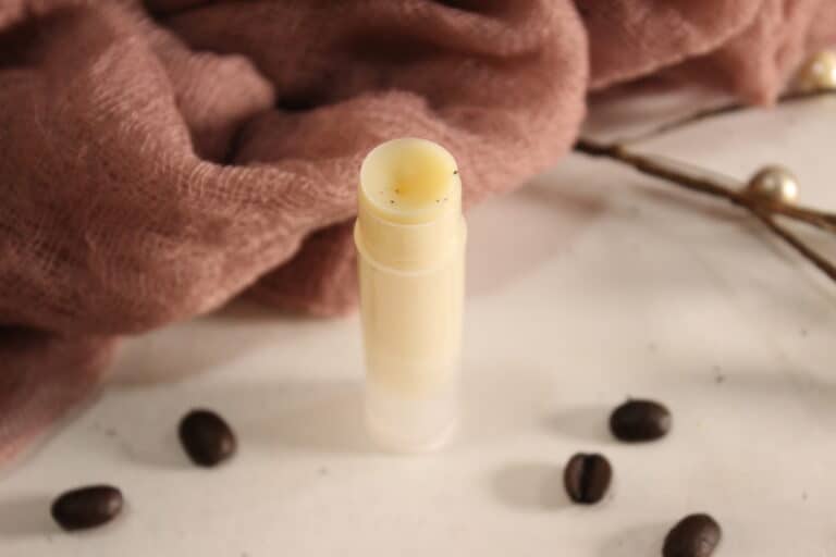 DIY Coffee Lip Balm (Smells Like a Vanilla Latte)
