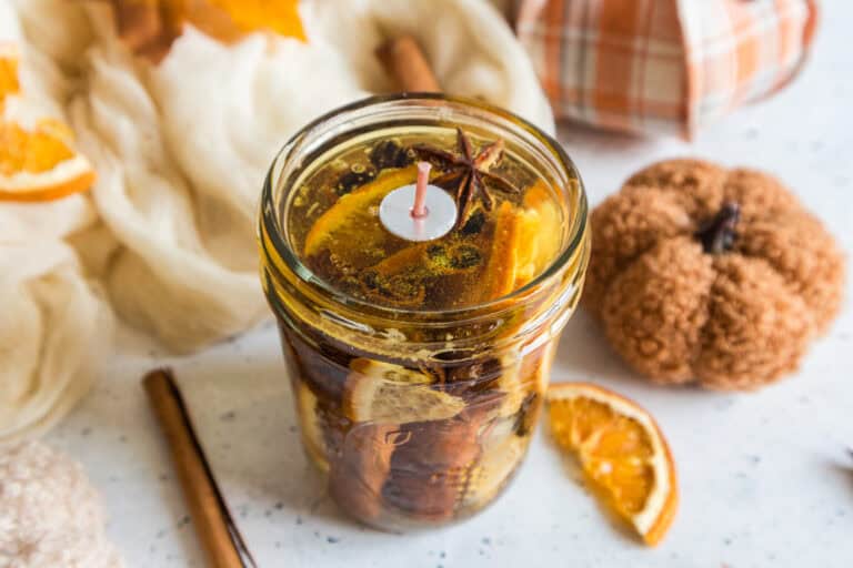 Homemade Fall Oil Candle